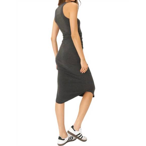 NEW PROJECT SOCIAL T tango ruched side dress in black - Picture 4 of 4